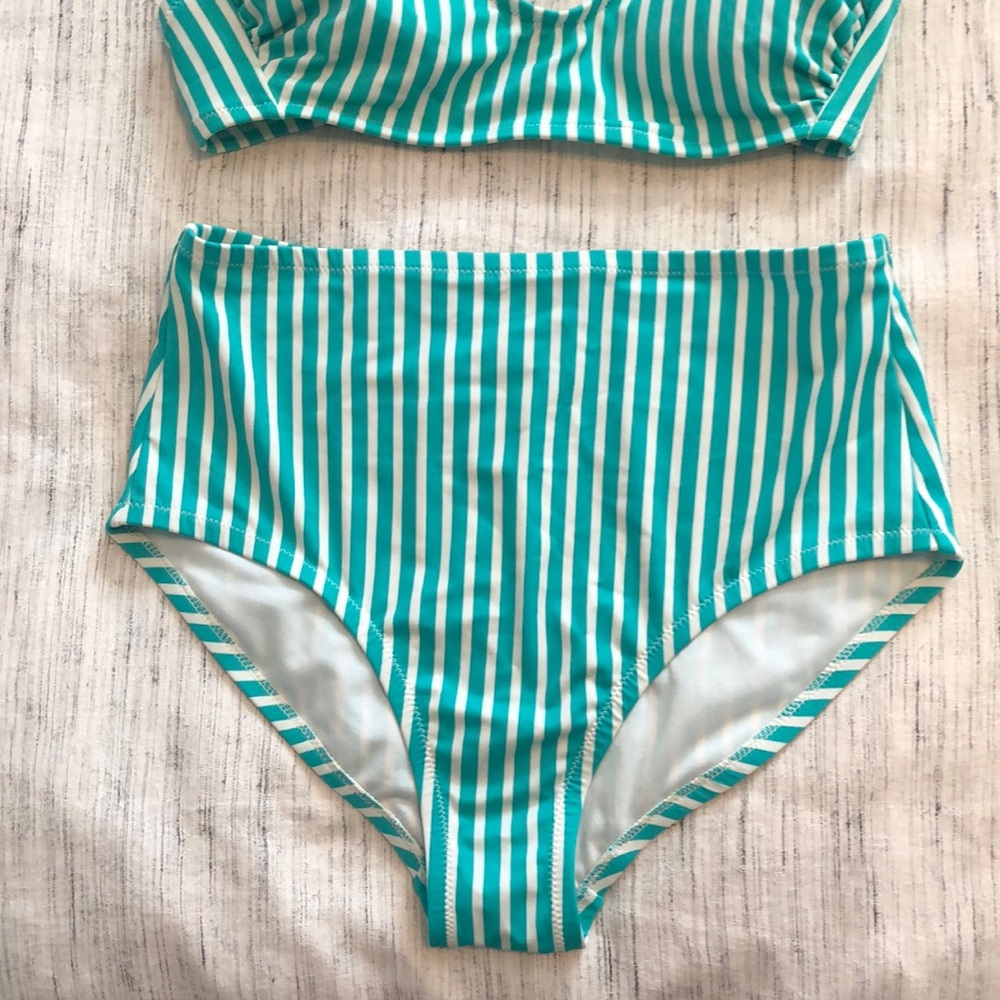 High rise bikini bottom
